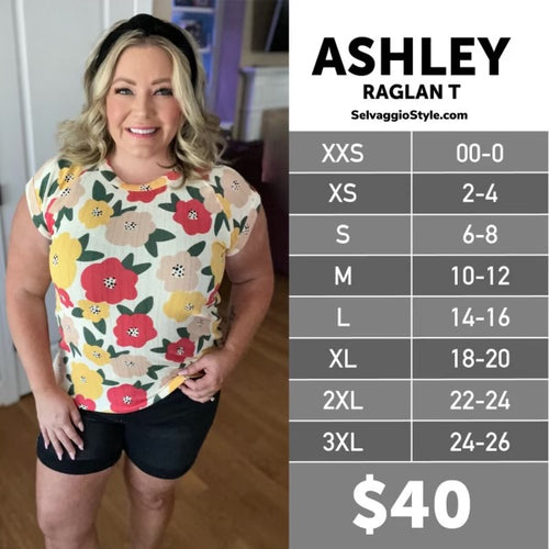 LuLaRoe Ashley Raglan T Selvaggio Style