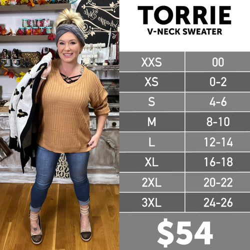 The LuLaRoe Torrie V-Neck Sweater