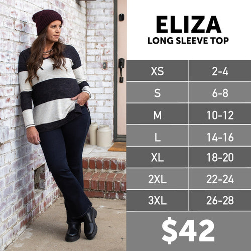 LuLaRoe Eliza Long Sleeve Top Selvaggio Style