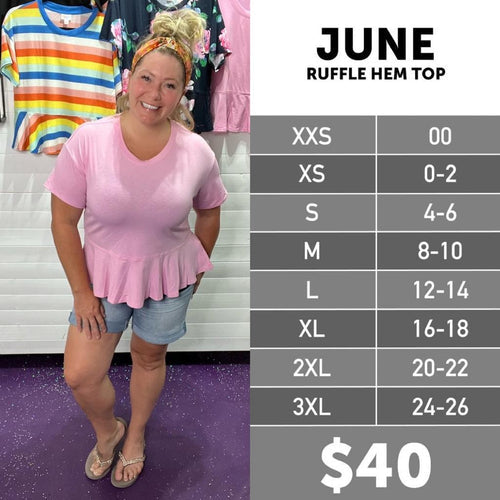 LuLaRoe June Size Chart