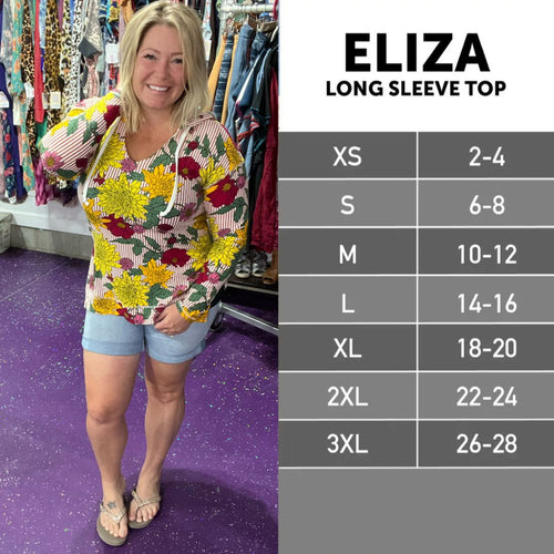 LuLaRoe Eliza Size Chart
