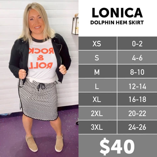 LuLaRoe Lonica Size Chart