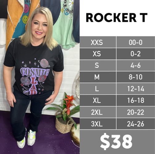 LuLaRoe Rocker T Size Chart