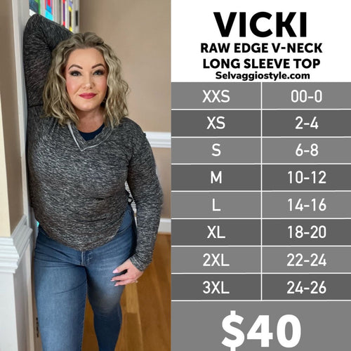 LuLaRoe Vicki Size Chart