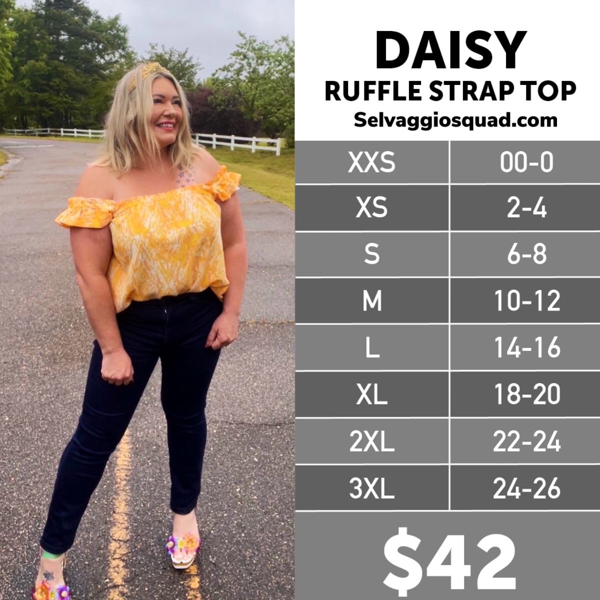 LuLaRoe Daisy Ruffle Strap Top – Selvaggio Style