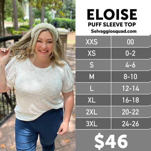 LuLaRoe Eloise Size Chart