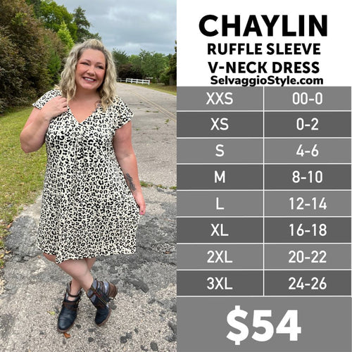 LuLaRoe Chaylin Size Chart