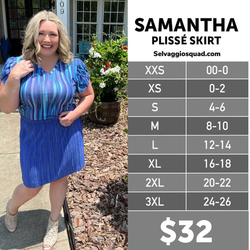 LuLaRoe Samantha Size Chart