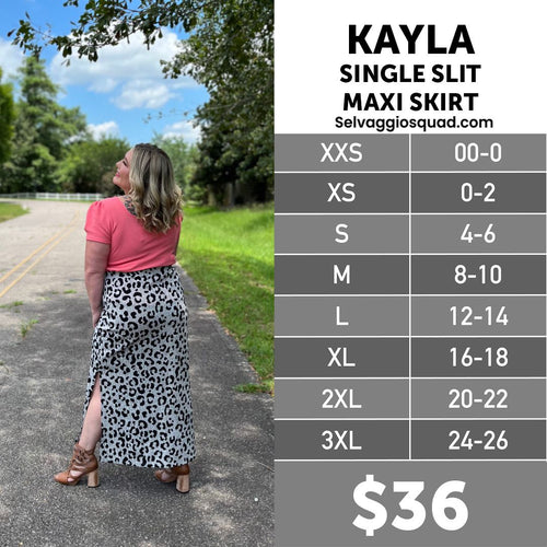 LuLaRoe Kayla Size Chart