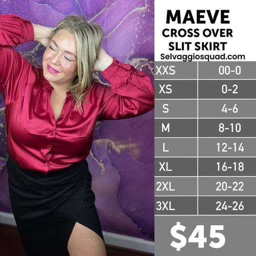 LuLaRoe Maeve Size Chart