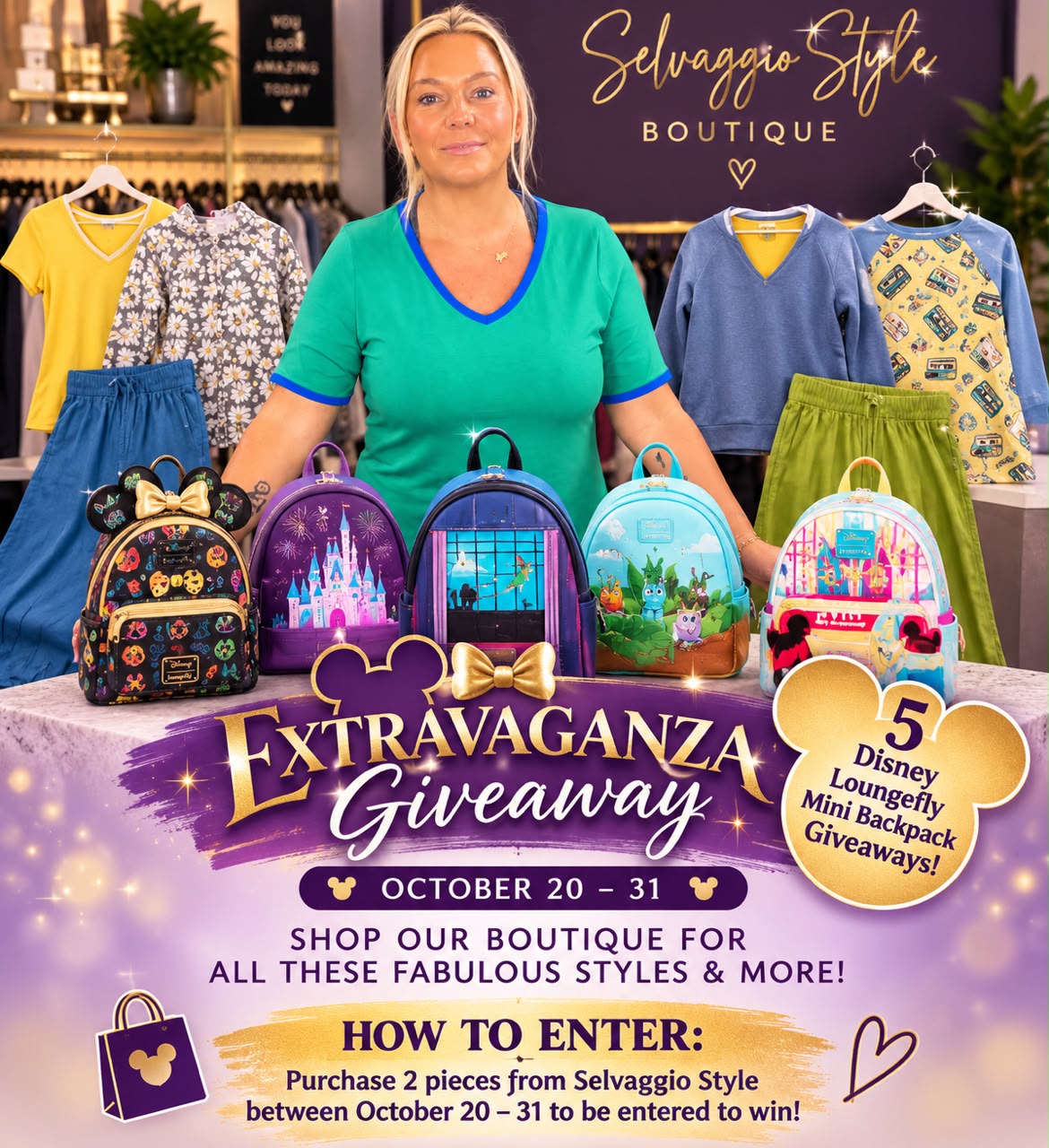 How to Style Your Disney Loungefly Mini Backpack: 4 Casual, Boutique-Chic Outfit Ideas (XXS–3XL)