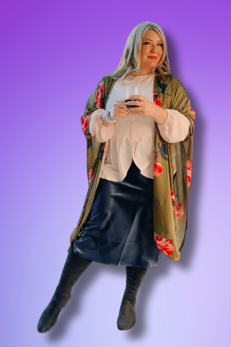 Autumn Satin Midi Skirt