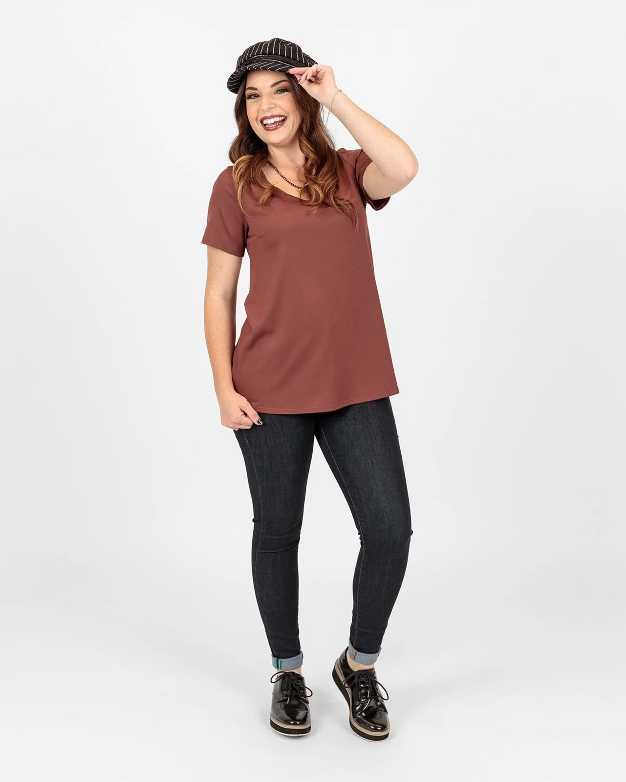 LuLaRoe Christy T-Shirt - V-Neck Loose Fit Short Sleeve Top (Sizes XXS-3XL)