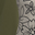 Beige Black Floral / Solid Olive Branch Green