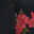 Black Red Floral / Solid Black