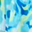 Blue Lime Floral Print