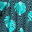 Black Teal Diamond Palm Leaves