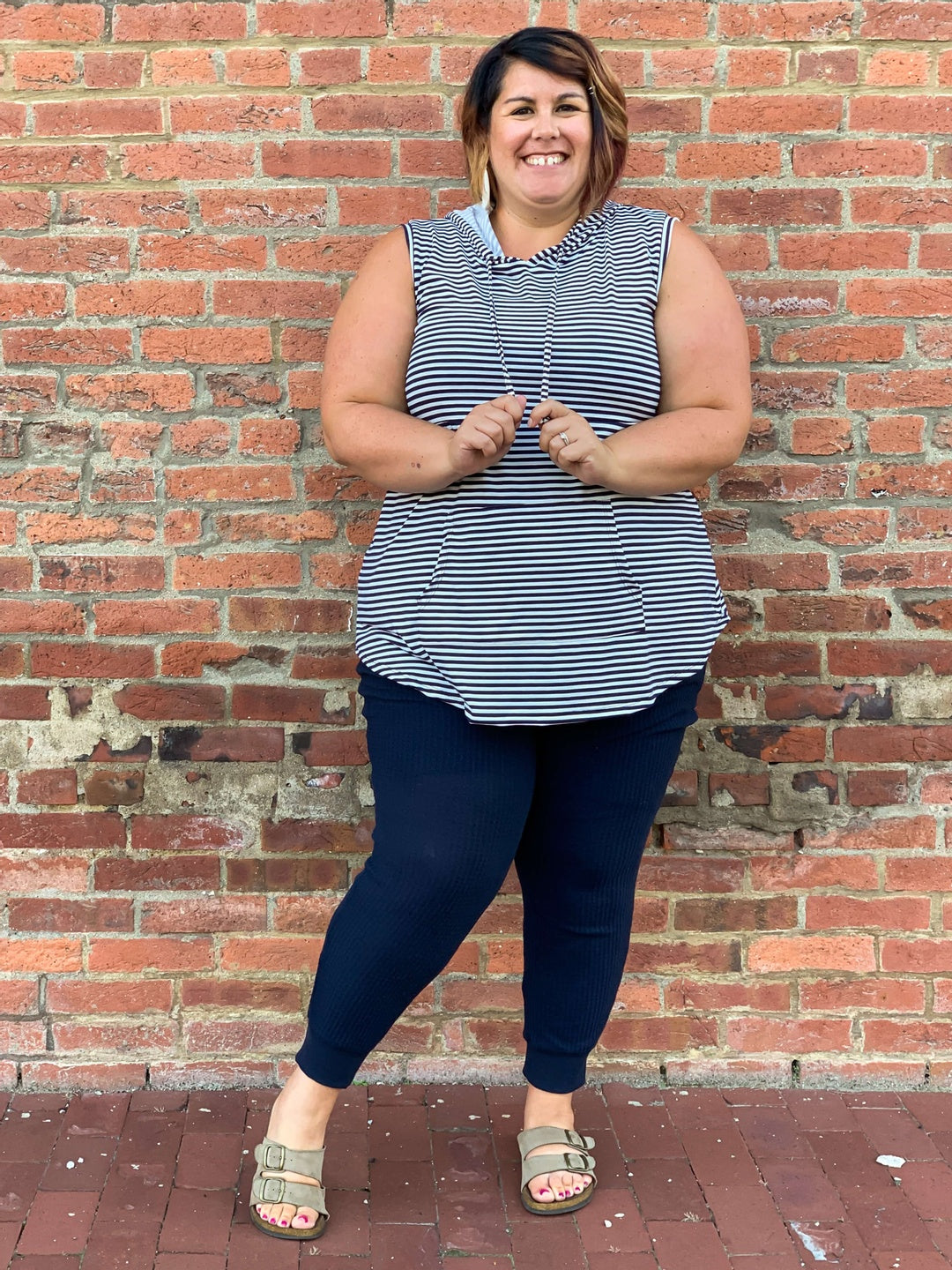 LuLaRoe Brittany Hooded Tank - Kangaroo Pocket Drawcord (Sizes XS-3XL)