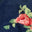 Navy Red Floral