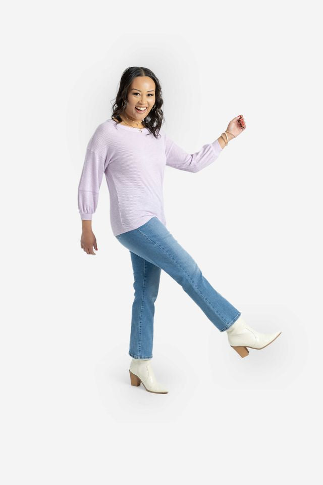 LuLaRoe Carla 3/4 Seamed Top - Boat Neck Forearm Seam (Sizes XS-3XL)