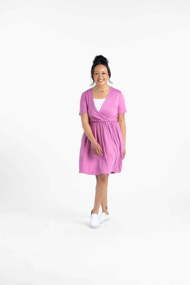 LuLaRoe Chantale Cross Front Dress - Elastic Waist Summer Dress (Sizes XS-L)