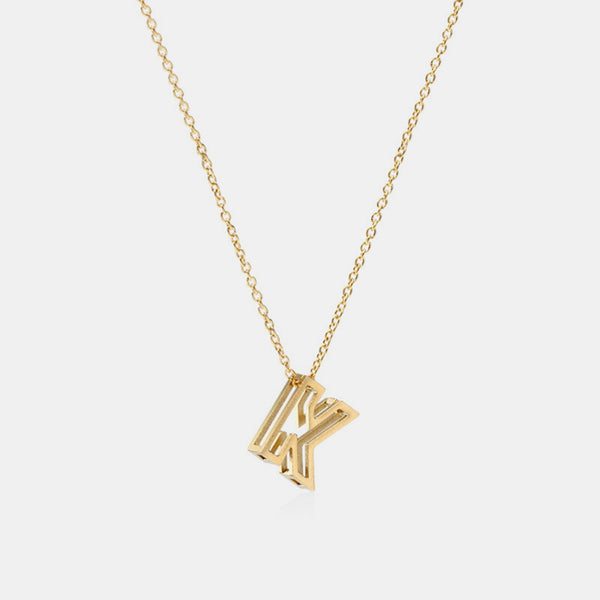 Stainless Steel Letter Pendant Necklace