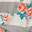 Grey Block Stripe with Flowers