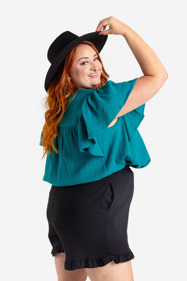 LuLaRoe Maddy Smock Top - Flutter Sleeve Cotton Gauze (Sizes XS-3XL)