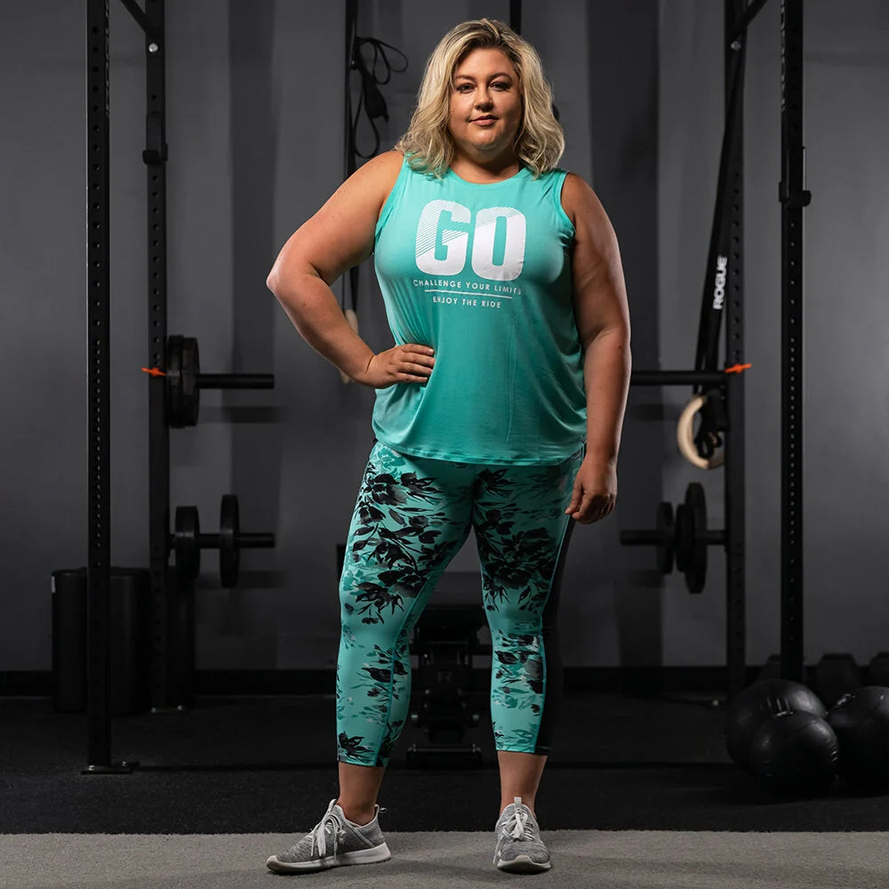 LuLaRoe RISE Strong Tank - High Neck Power Mesh Back (Sizes M-3X)