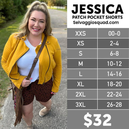 LuLaRoe Jessica Size Chart