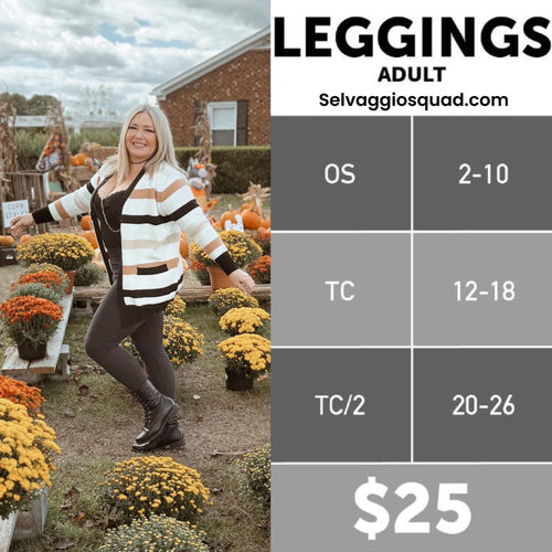 LuLaRoe Leggings Size Chart