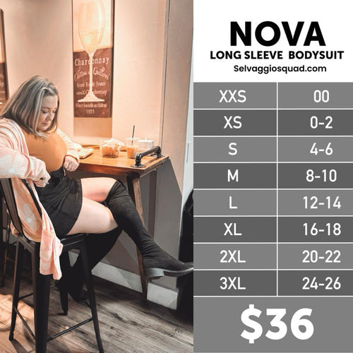 LuLaRoe Nova Size Chart
