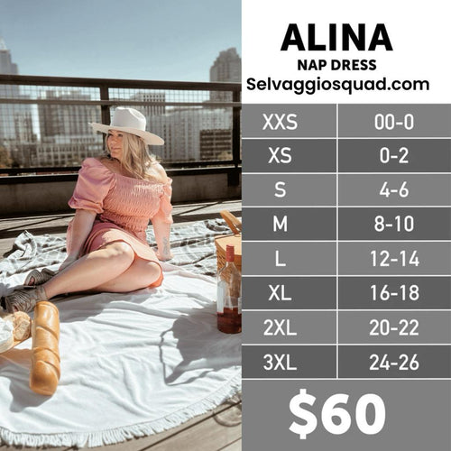 LuLaRoe Alina Size Chart