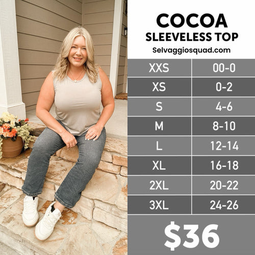 The LuLaroe Cocoa Sleeveless Top Selvaggio Style