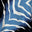 Black Blue Dye Zebra Print