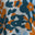 Blue/Rust Abstract Floral