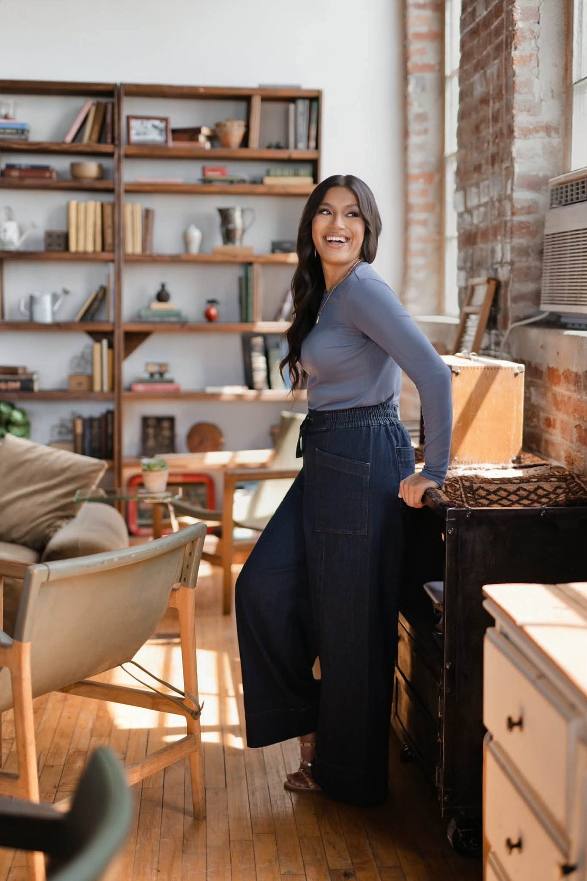 LuLaRoe Essential Long Sleeve - Relaxed Fit Crew Neck Top (Sizes L-3XL)