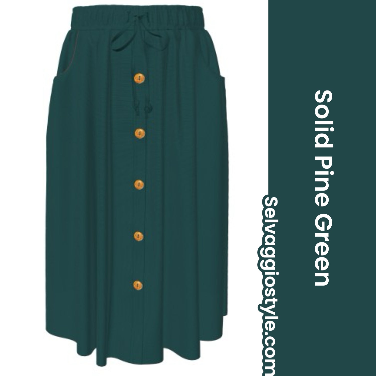 LulaRoe Marsha Skirt - Button-Up Midi Skirt (XS-2XL)