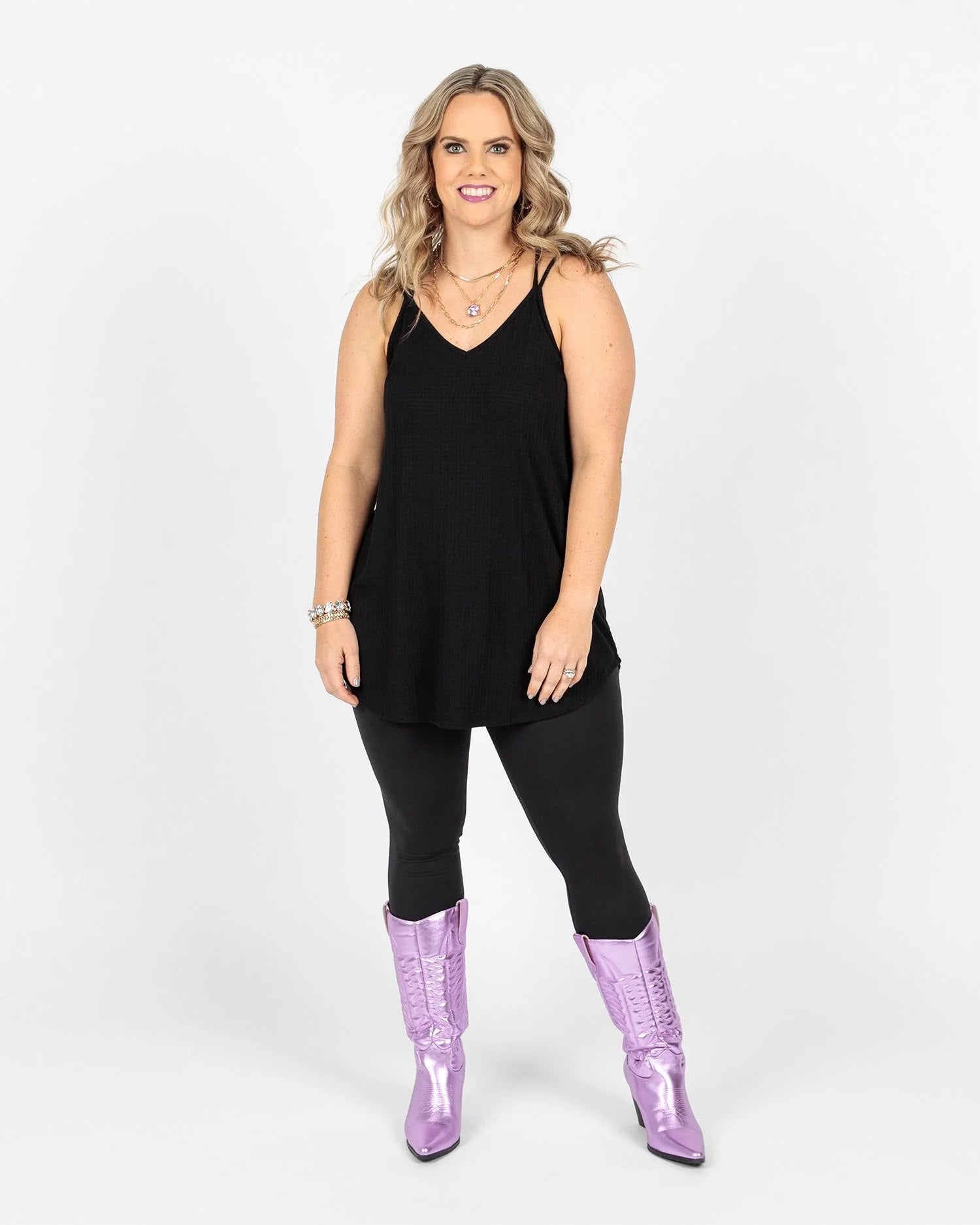 LuLaRoe Daniella Cross Back Camisole - V-Neck Relaxed Fit (Sizes XXS-3XL)