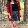 Ella Paper Bag Shorts - Bermuda Length Elastic Waist (XXS-3XL)