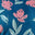 Dark Teal Floral