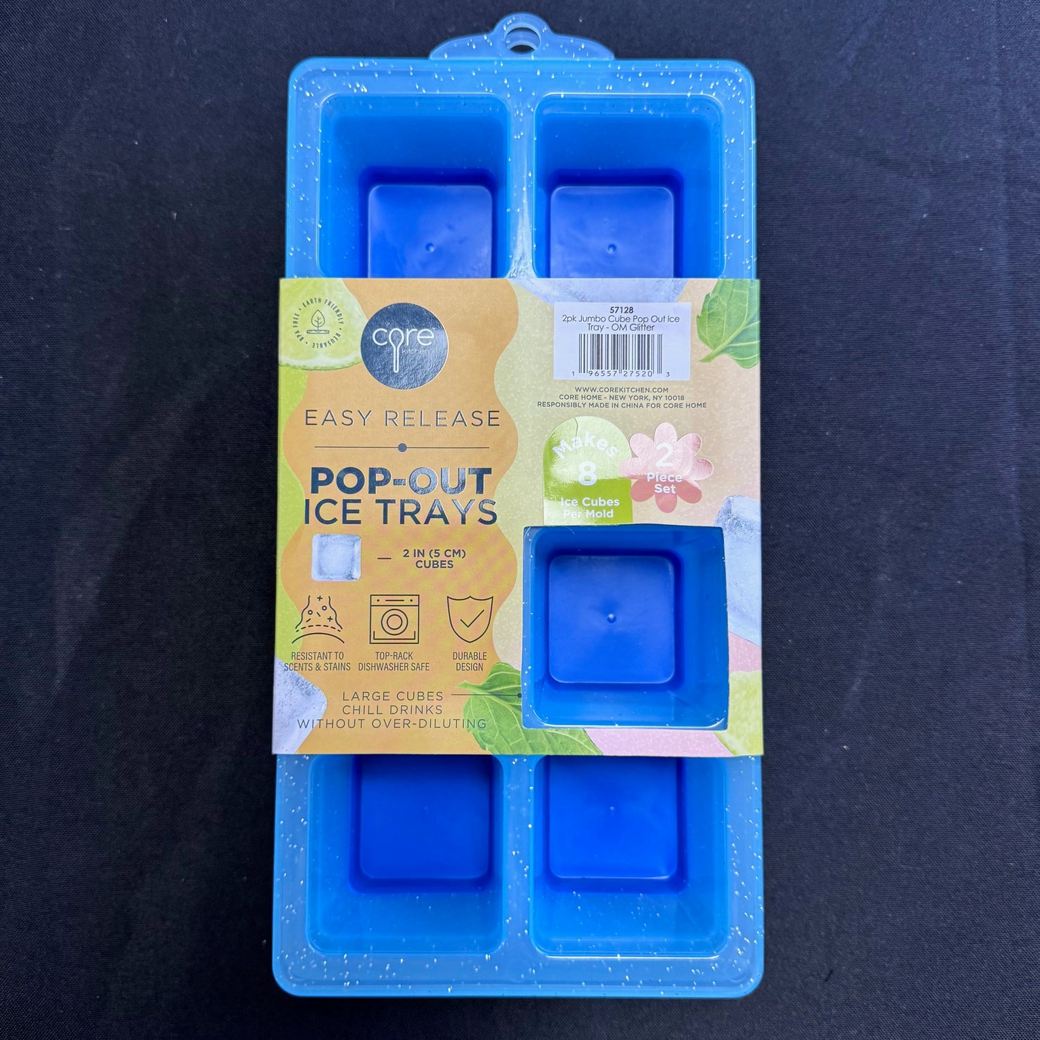Silicone Base Ice Cube Tray 2-pack