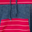 Red Stripe Charcoal Faux Heather