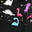 Black Multi Color Bright Dinos