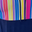 Navy with Multi Color Stripe