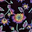 Black Purple Boho Floral