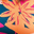 Navy Pink Orange Jumbo Floral