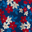 Blue Red White Floral