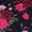 Black Red Fuchsia Floral