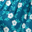 Teal White Floral